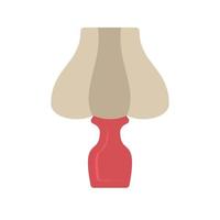 Table Lamp Flat Multicolor Icon vector