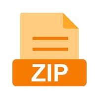 ZIP Flat Multicolor Icon vector