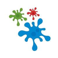 Paint Splash Flat Multicolor Icon vector