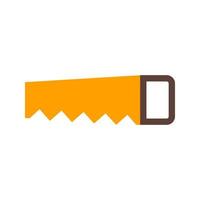 Handsaw Flat Multicolor Icon vector