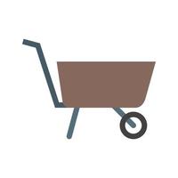 Garden Cart Flat Multicolor Icon vector