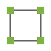 Four Nodes Flat Multicolor Icon vector
