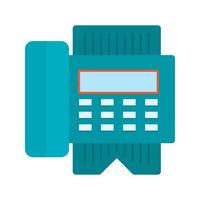 Fax Machine Flat Multicolor Icon vector