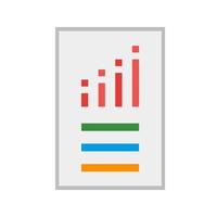 SEO Report Flat Multicolor Icon vector