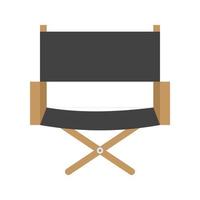 Director Chair Flat Multicolor Icon vector