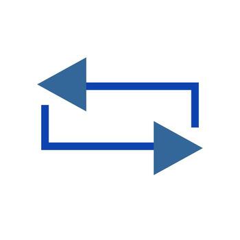 Repeat Flat Multicolor Icon vector