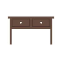 Table with Drawers I Flat Multicolor Icon vector