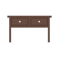 Table with Drawers I Flat Multicolor Icon vector