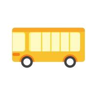 School Bus Flat Multicolor Icon vector