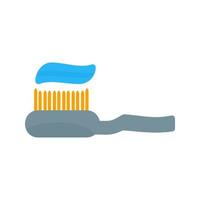 Toothbrush Flat Multicolor Icon vector