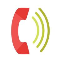 On-going Call Flat Multicolor Icon vector