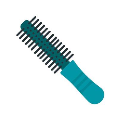 Curly Hair Comb Flat Multicolor Icon