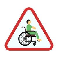 Handicapped zone Flat Multicolor Icon vector