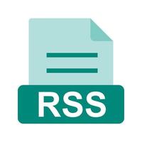 RSS Flat Multicolor Icon vector