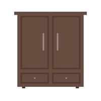 Cupboard Flat Multicolor Icon vector