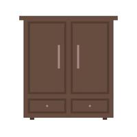 Cupboard Flat Multicolor Icon vector