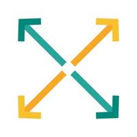 Full Screen Flat Multicolor Icon vector