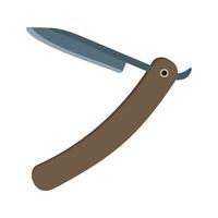 Straight Razor II Flat Multicolor Icon vector