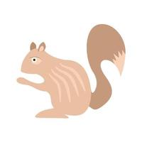 Squirrel Flat Multicolor Icon vector