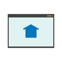 Homepage Flat Multicolor Icon vector