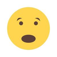 Scared Flat Multicolor Icon vector