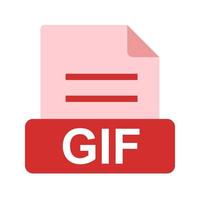 GIF Flat Multicolor Icon vector