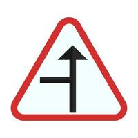 Side road Left Flat Multicolor Icon vector