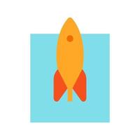 Business Launch Flat Multicolor Icon vector