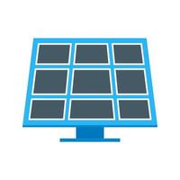 Solar Panel Flat Multicolor Icon vector