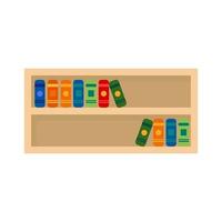 Book Shelf Flat Multicolor Icon vector