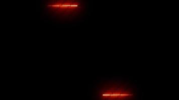 double boule de feu lueur rouge couleur laser mouvement rapide sur fond de texture papier peint brique video