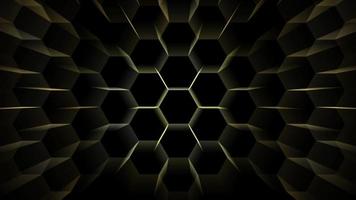 Digital hexagon dimension moving wire protection light burst and center moving to change position video