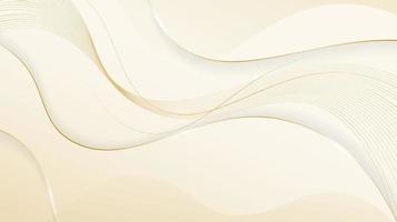 Waving lines in gold background with luxury concept design for banner template design vector