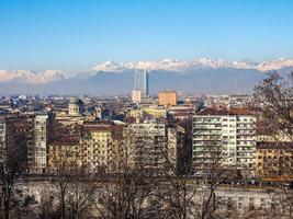 HDR Aerial view of Turin photo