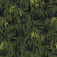 Camouflage seamless pattern with leaves. Military camo background with twigs. Design for fabric, textile, wallpapers and etc. Vector illustration.