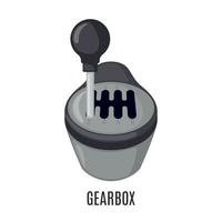 Car gearbox icon in flat style isolated on white background. Vector illustration.