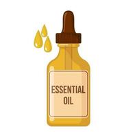 Essential oil bottle icon in flat style isolated on white background. Vector illustration.