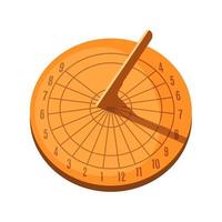 icono de reloj de sol en estilo plano aislado en un fondo blanco. ilustración vectorial vector