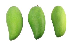 raw mango and white background with isolated clipping path photo