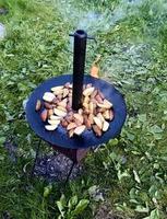 fried potatoes in a cast iron skillet photo