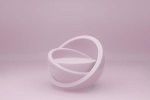 3d rendering illustration of podium stage display showcase for product placement in minimal design. photo