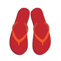 Flip flops isolate on a white background. Slippers icon. Colored flip flops red, orange striped isolated. Vector illustration