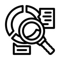 research chart line icon vector illustration