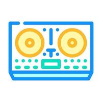 dj equipment color icon vector illustration flat