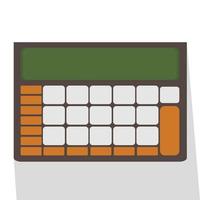 Realistic calculator icon isolated. Vector cartoon Illustration