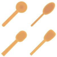 set of Kitchenware utensil. Wood Spoon vector illustration on white background