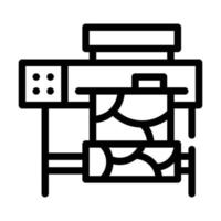 printer for printing on fabric line icon vector illustration