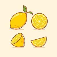 dibujos animados de limón amarillo limón es una fruta que tiene un alto contenido de vitamina c