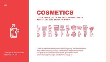 Organic Cosmetics Landing Header Vector