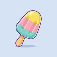 Cute ice lolly cartoon vector